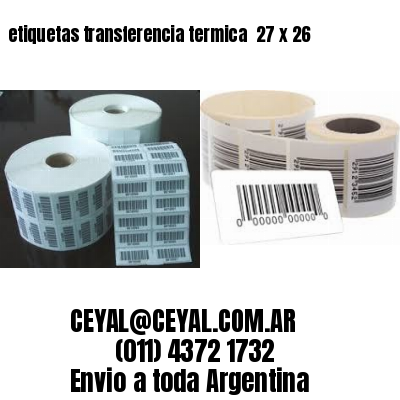 etiquetas transferencia termica  27 x 26