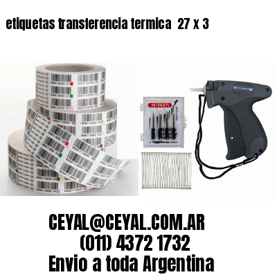 etiquetas transferencia termica  27 x 3