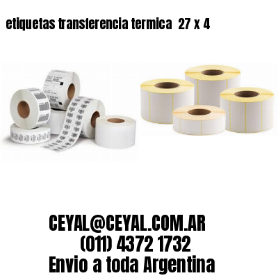 etiquetas transferencia termica  27 x 4