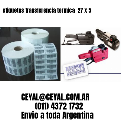 etiquetas transferencia termica  27 x 5