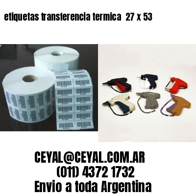 etiquetas transferencia termica  27 x 53