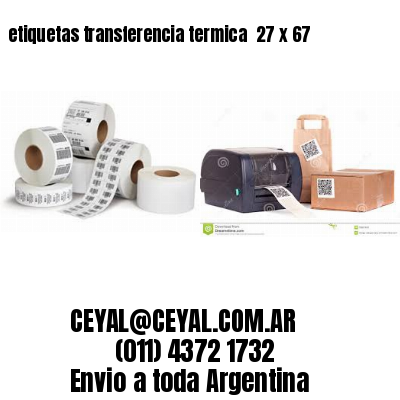 etiquetas transferencia termica  27 x 67