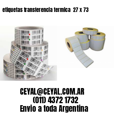 etiquetas transferencia termica  27 x 73
