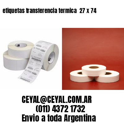 etiquetas transferencia termica  27 x 74