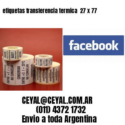 etiquetas transferencia termica  27 x 77