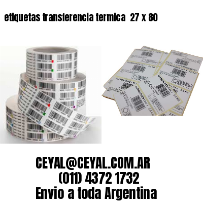 etiquetas transferencia termica  27 x 80