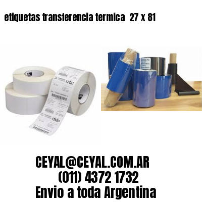 etiquetas transferencia termica  27 x 81