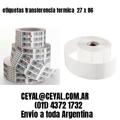 etiquetas transferencia termica  27 x 86