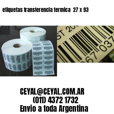 etiquetas transferencia termica  27 x 93