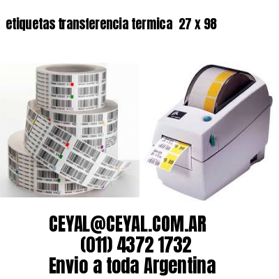 etiquetas transferencia termica  27 x 98