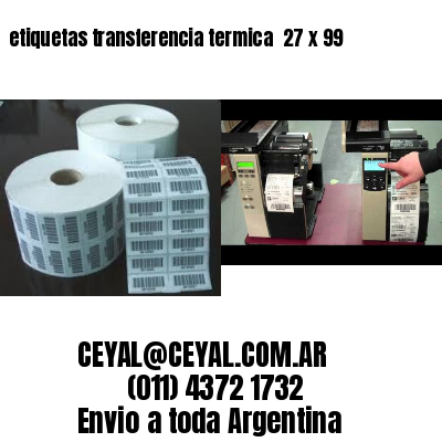 etiquetas transferencia termica  27 x 99