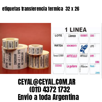 etiquetas transferencia termica  32 x 26
