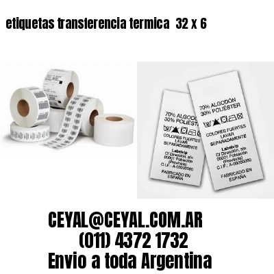 etiquetas transferencia termica  32 x 6