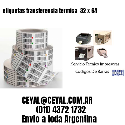 etiquetas transferencia termica  32 x 64