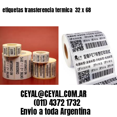 etiquetas transferencia termica  32 x 68