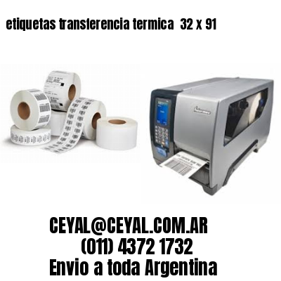 etiquetas transferencia termica  32 x 91