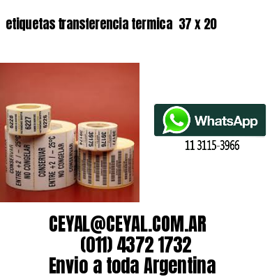 etiquetas transferencia termica  37 x 20