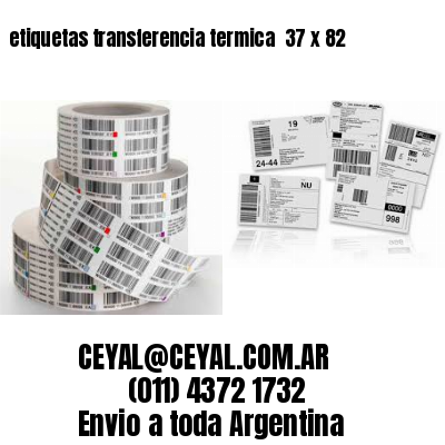 etiquetas transferencia termica  37 x 82