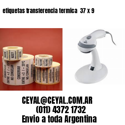 etiquetas transferencia termica  37 x 9