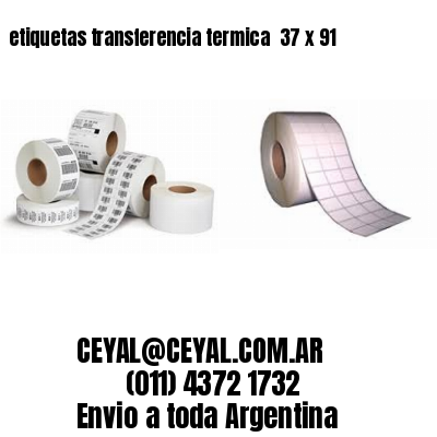 etiquetas transferencia termica  37 x 91