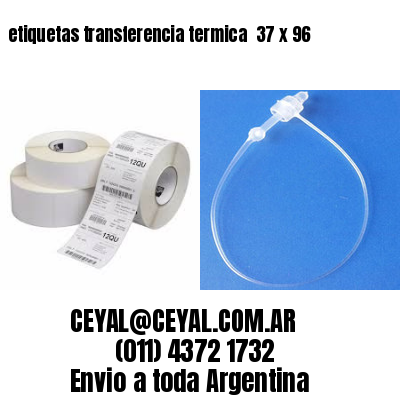 etiquetas transferencia termica  37 x 96