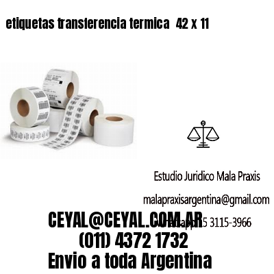 etiquetas transferencia termica  42 x 11