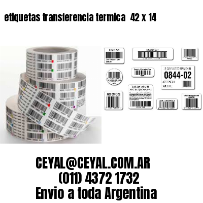 etiquetas transferencia termica  42 x 14