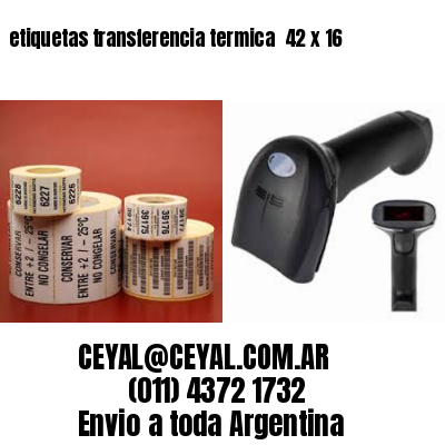 etiquetas transferencia termica  42 x 16