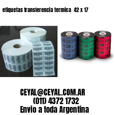 etiquetas transferencia termica  42 x 17