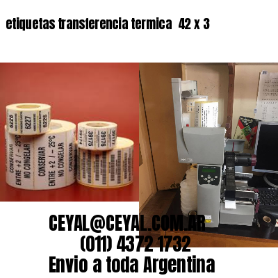etiquetas transferencia termica  42 x 3