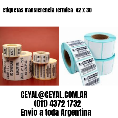 etiquetas transferencia termica  42 x 30