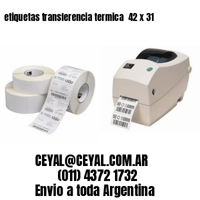 etiquetas transferencia termica  42 x 31