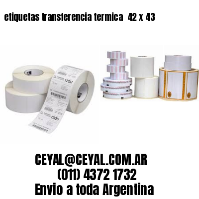 etiquetas transferencia termica  42 x 43