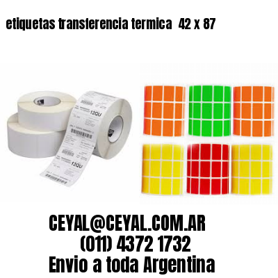 etiquetas transferencia termica  42 x 87