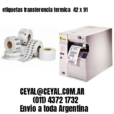 etiquetas transferencia termica  42 x 91