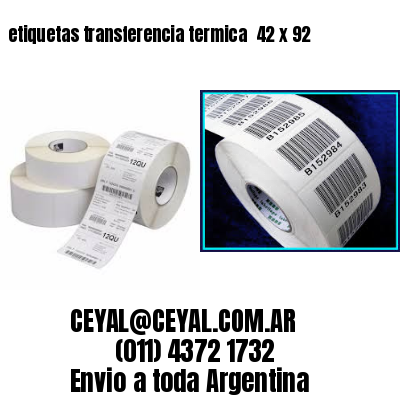 etiquetas transferencia termica  42 x 92