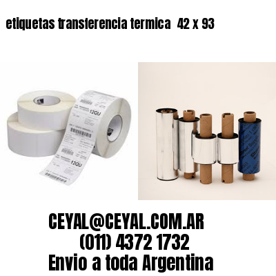 etiquetas transferencia termica  42 x 93