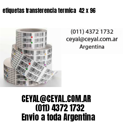 etiquetas transferencia termica  42 x 96
