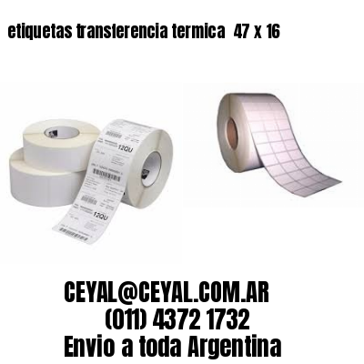 etiquetas transferencia termica  47 x 16