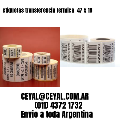 etiquetas transferencia termica  47 x 18