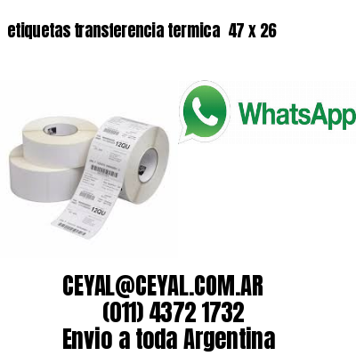 etiquetas transferencia termica  47 x 26