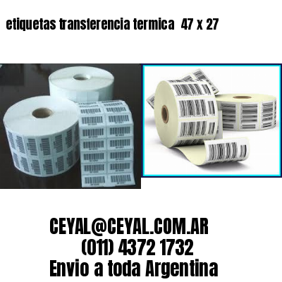 etiquetas transferencia termica  47 x 27