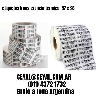 etiquetas transferencia termica  47 x 28
