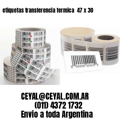 etiquetas transferencia termica  47 x 30