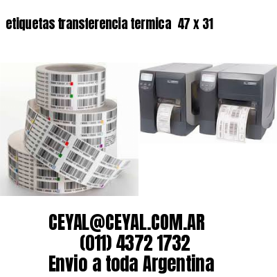etiquetas transferencia termica  47 x 31