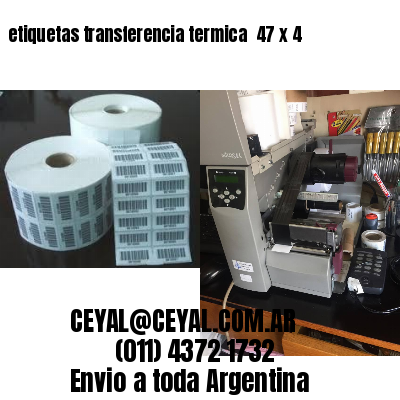 etiquetas transferencia termica  47 x 4