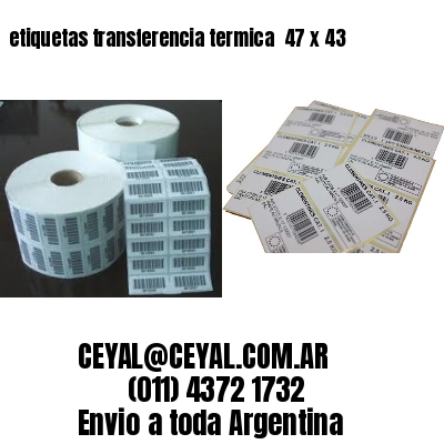 etiquetas transferencia termica  47 x 43