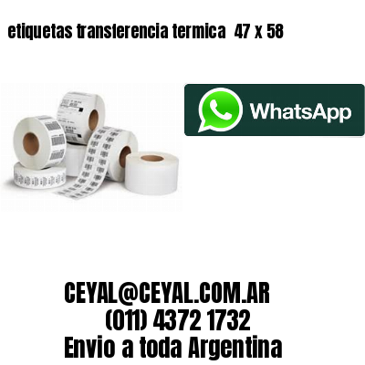 etiquetas transferencia termica  47 x 58