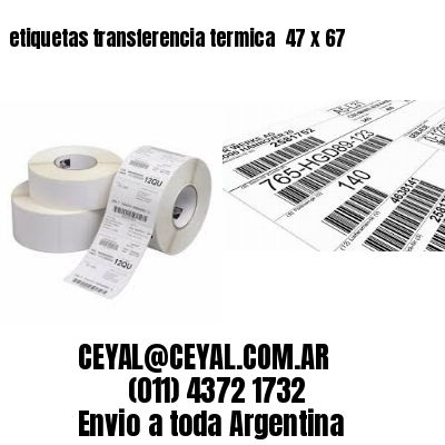 etiquetas transferencia termica  47 x 67