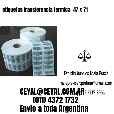etiquetas transferencia termica  47 x 71